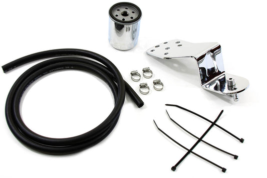 Vtwin Chrome Oil Filter Mounting Kit for 1941-1999 Harley Touring Softail