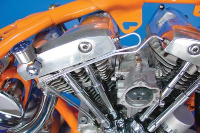 VTwin Wyatt Gatling Chrome Rocker Box Line Kit 1966-1984 Softail FLT FXR FX FL