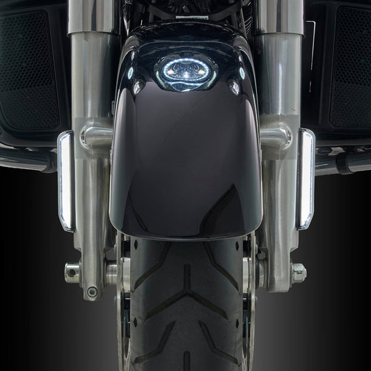 Ciro Black Fork Nav LED Turn Signal Light Kit for 2014-2025 Harley Touring 40121