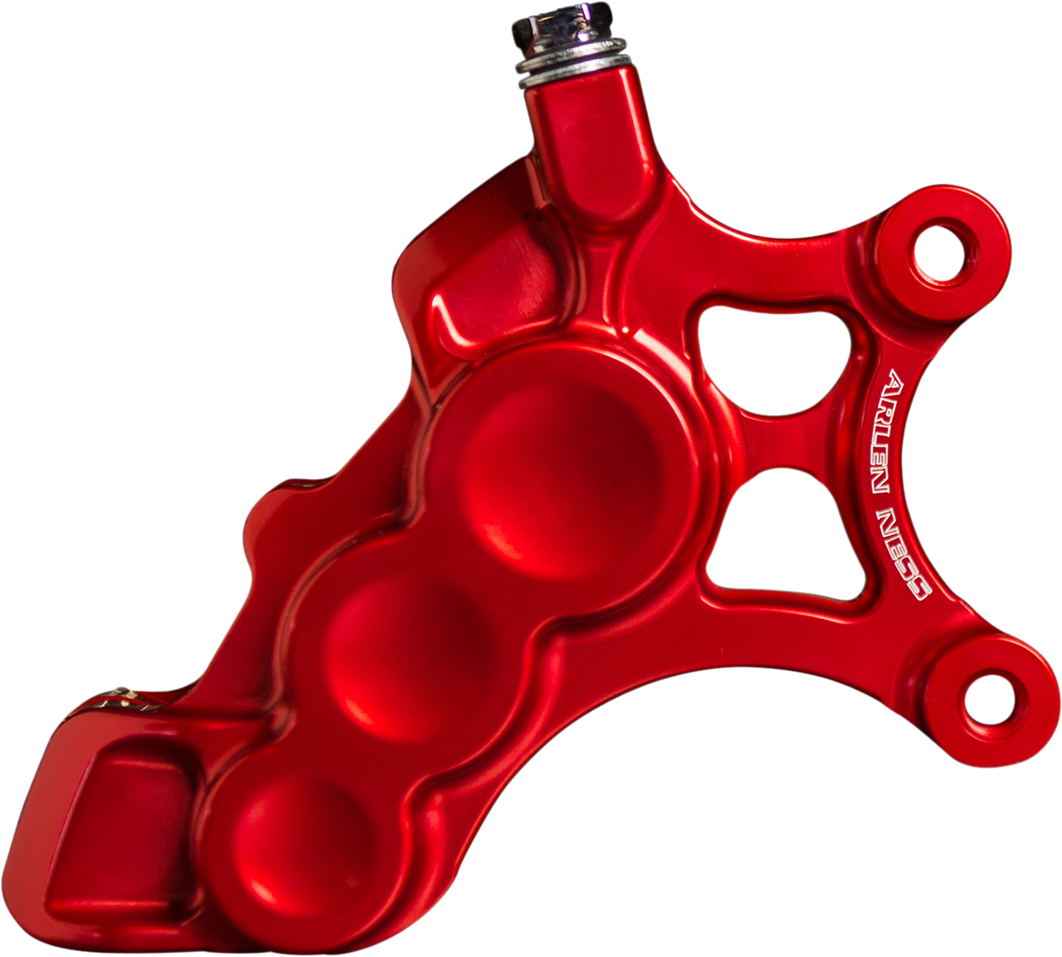 Arlen Ness Red 6-Piston Front Left Brake Caliper fits 2006-2025 Harley 11.8"
