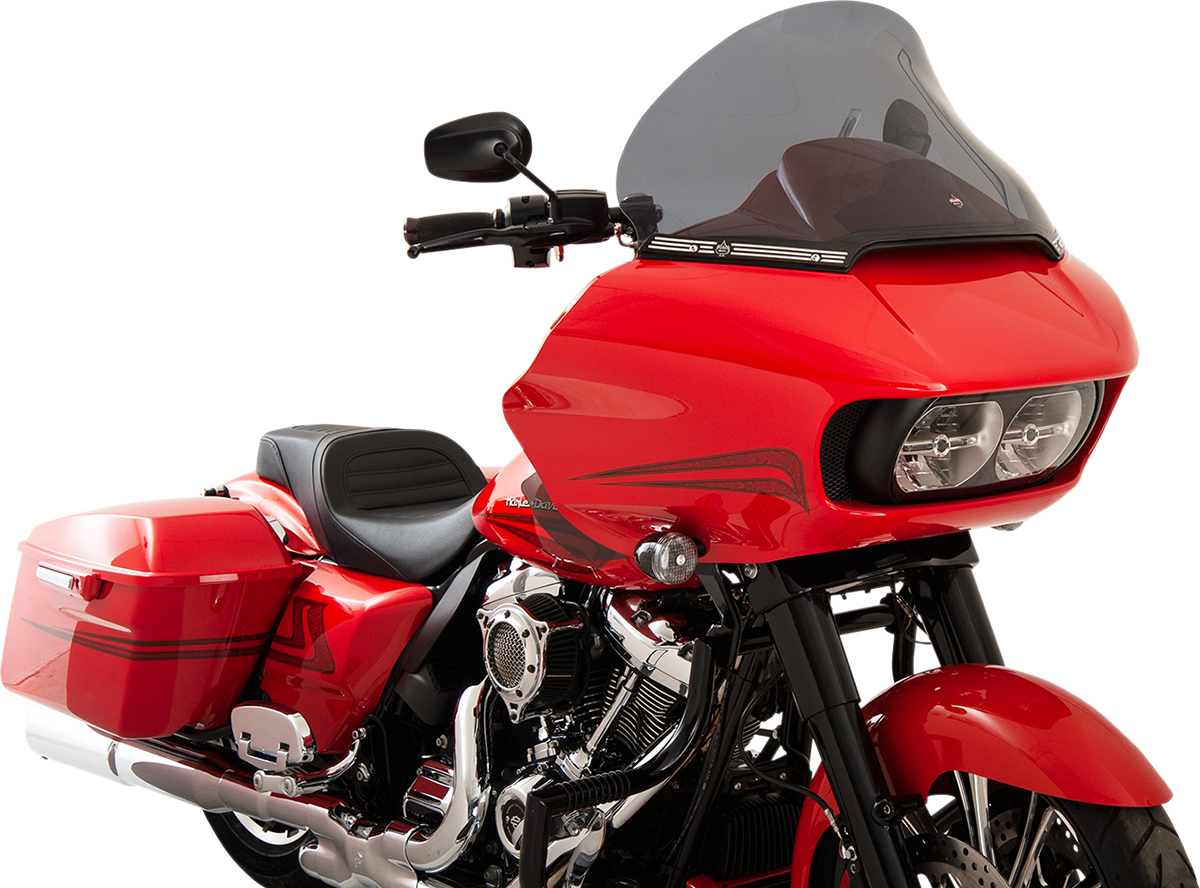Klock Werks Pro-Touring 15" Flare Dark Smoke Windshield 15-23 Harley Road Glide