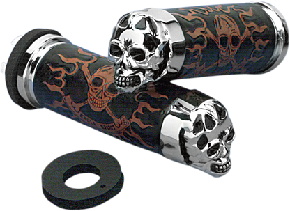 Drag Specialties Skull Twist Throttle Hand Grips fits 1980-2021 Harley