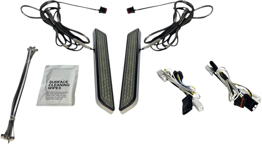 Custom Dynamics Smoke Lens LED Front Fork Lights 2014-2024 Harley Touring Models