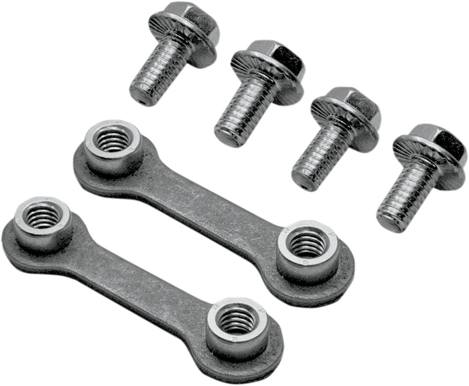 Vance & Hines Pair Chrome Exhaust Muffler Dog Bone Nut Plate Kit fits Harley