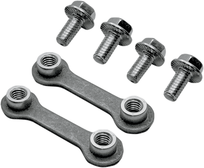 Vance & Hines Pair Chrome Exhaust Muffler Dog Bone Nut Plate Kit fits Harley