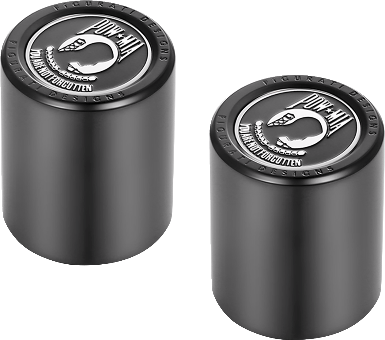 Figurati Designs POW-MIA Black Short Magnetic Docking Hardware Covers for Harley