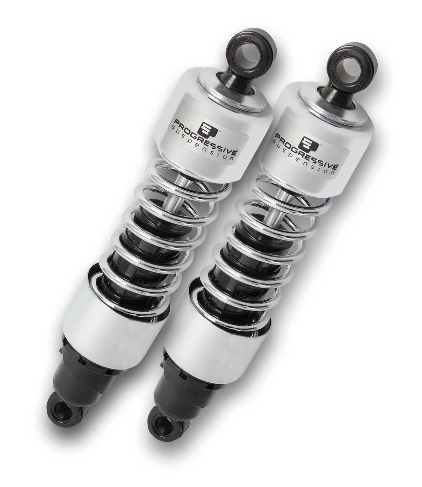 Progressive 412 Chrome 12" Heavy Duty Rear Shocks 1977-2005 Harley Touring XLS