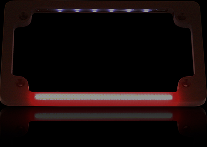 Custom Dynamics Black Brake Light LED Motorcycle License Plate Frame fits Harley