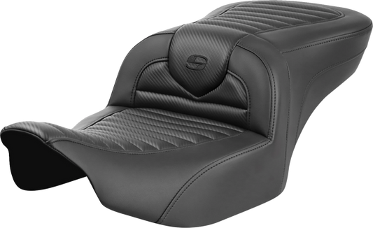 Saddlemen Roadsofa Carbon Fiber Tuck-N-Roll Gel Seat for 2023-25 Harley Touring