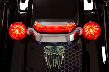 Ciro 40173 Lightstrike Red Lens Crown LED Taillight for 2014-2023 Harley Touring