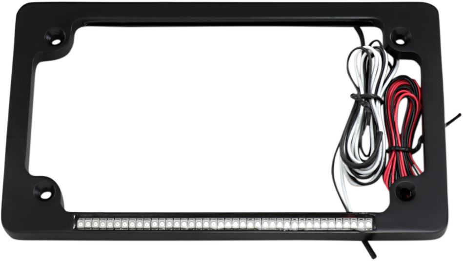 Custom Dynamics Black Brake Light LED Motorcycle License Plate Frame fits Harley