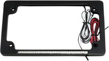 Custom Dynamics Black Brake Light LED Motorcycle License Plate Frame fits Harley