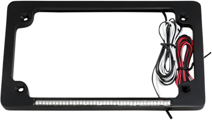 Custom Dynamics Black Brake Light LED Motorcycle License Plate Frame fits Harley