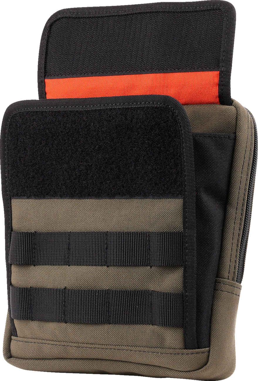 Thrashin Supply Green Motorcycle Handlebar Storage Bag Slim for Harley THB-0031