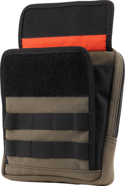 Thrashin Supply Green Motorcycle Handlebar Storage Bag Slim for Harley THB-0031