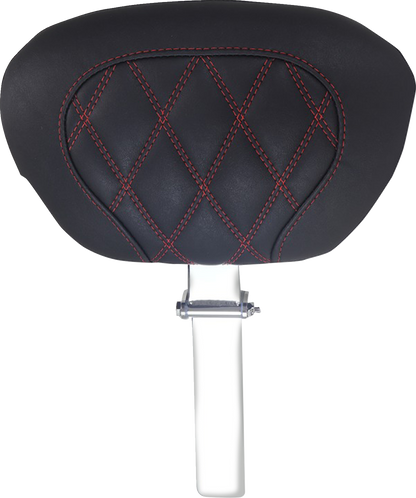 Mustang Red Stitch Super Touring Driver Backrest for 2008-2025 Harley Touring