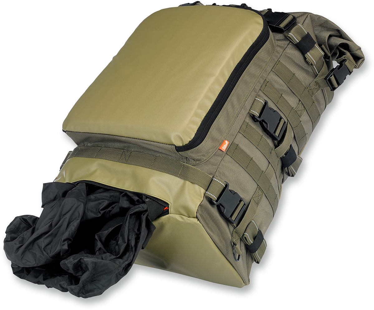Biltwell Textile Green Exfil-80 Rear Motorcycle Rack Bag for Harley Davidson
