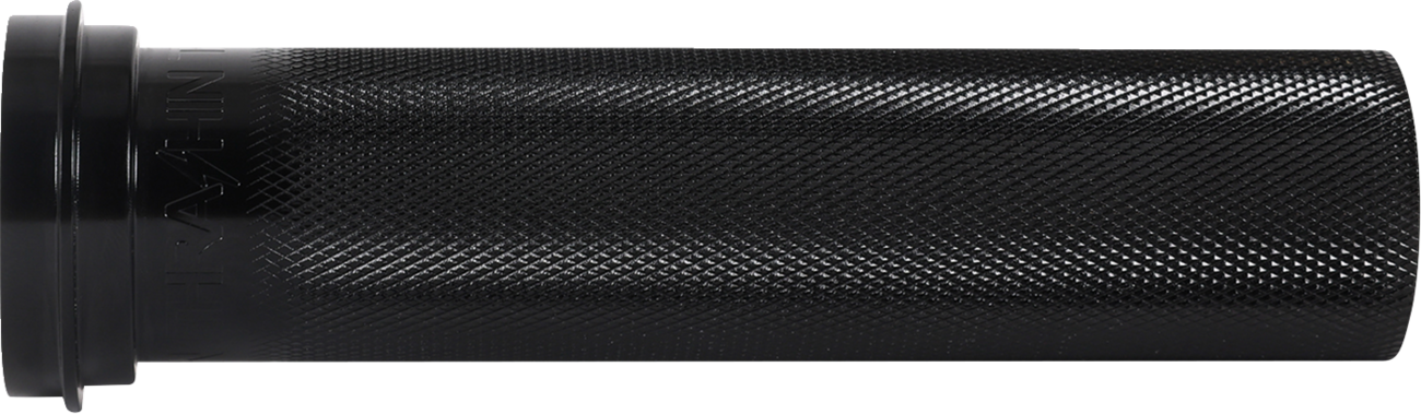 Thrashin Knurled 1" Black TBW Throttle Tube for 2008-2025 Harley Touring Softail