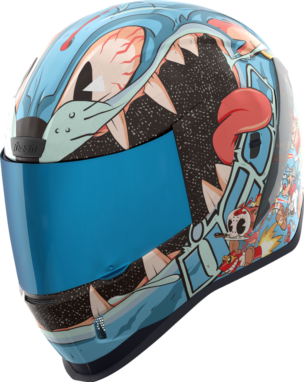 Icon Airform 9 Lives Blue MIPS Full Face Unisex Adult Street Motorcycle Helmet