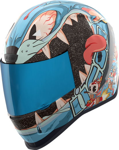 Icon Airform 9 Lives Blue MIPS Full Face Unisex Adult Street Motorcycle Helmet