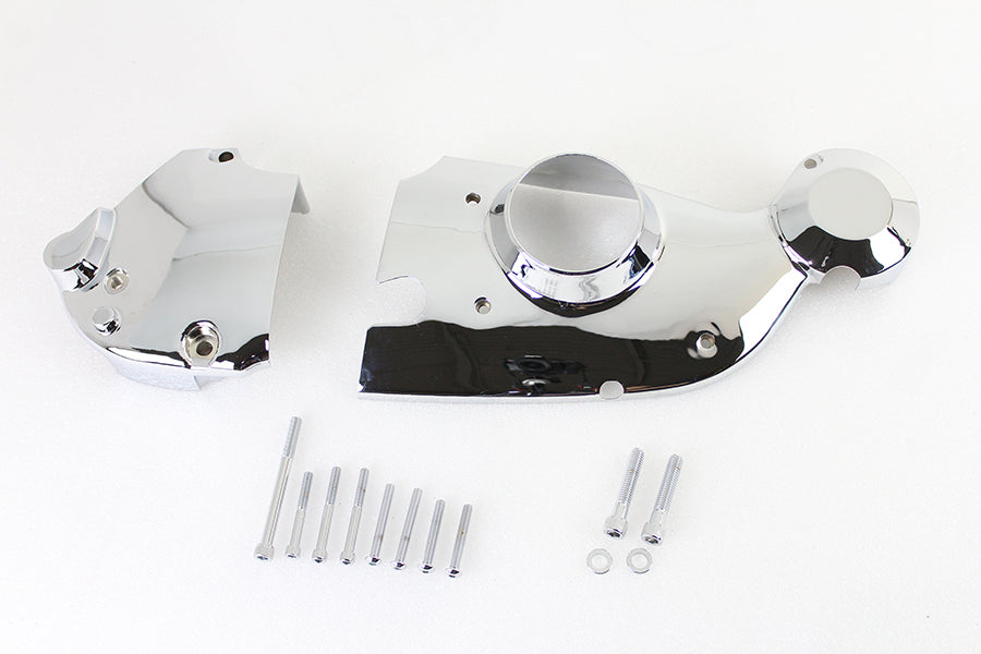 Vtwin Electric Start Chrome Cam Sprocket Cover Kit for 1971-76 Harley Sportster