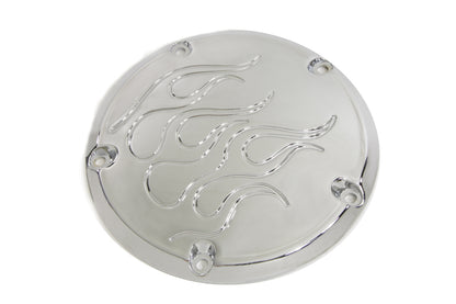 VTwin Flame 5 Hole Motorcycle Derby Cover 1999-2018 Harley Touring FLT FXST FXD