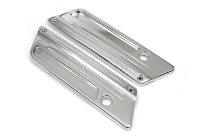 VTwin Speed line Chrome Saddlebag Face Plates for 1993-2013 Harley Touring FLT