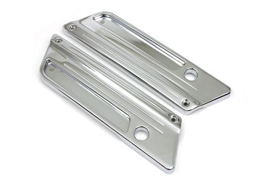 VTwin Speed line Chrome Saddlebag Face Plates for 1993-2013 Harley Touring FLT