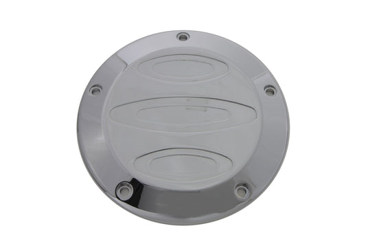 VTwin Chrome 5 Hole Motorcycle Derby Cover 1999-2018 Harley Touring FXST FLT FXD