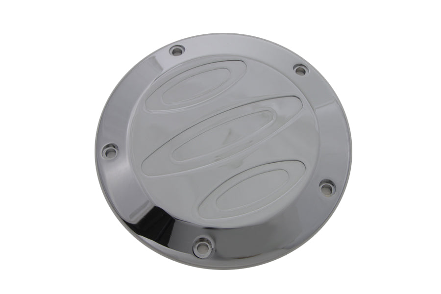 VTwin Chrome 5 Hole Motorcycle Derby Cover 1999-2018 Harley Touring FXST FLT FXD