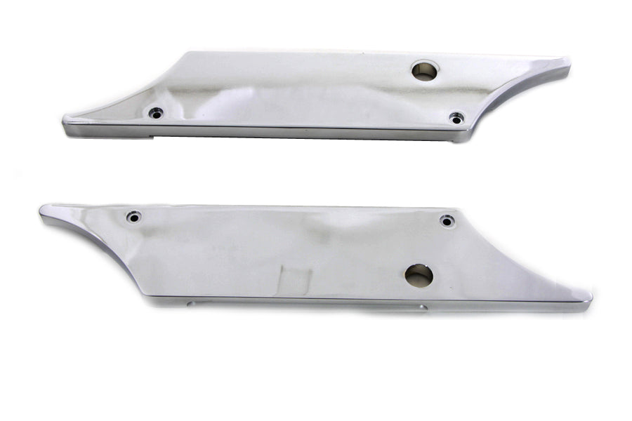 VTwin Wyatt Gatling Chrome Saddlebag Face Plates 1993-2013 Harley Touring FLT