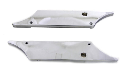 VTwin Wyatt Gatling Chrome Saddlebag Face Plates 1993-2013 Harley Touring FLT