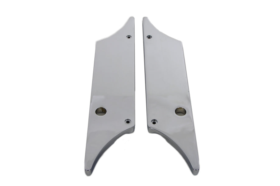 VTwin Wyatt Gatling Chrome Saddlebag Face Plates 1993-2013 Harley Touring FLT