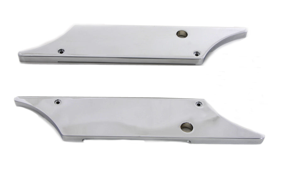 VTwin Wyatt Gatling Chrome Saddlebag Face Plates 1993-2013 Harley Touring FLT