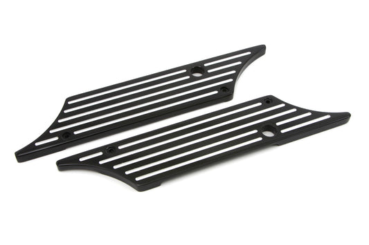 VTwin Black Ball Milled Rear Saddlebag Hinge Covers 1993-2013 Harley Touring FLT