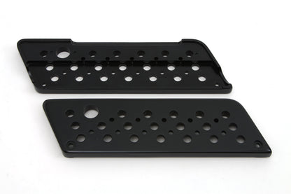 VTwin Black Swiss Cheese Saddlebag Hinge Covers 1993-2013 Harley Touring FLT