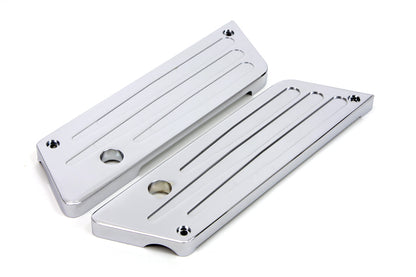 VTwin Milled Chrome Rear Saddlebag Hinge Covers 1993-2013 Harley Touring FLT