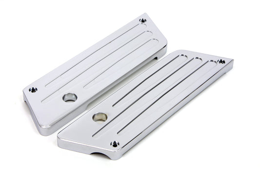 VTwin Milled Chrome Rear Saddlebag Hinge Covers 1993-2013 Harley Touring FLT