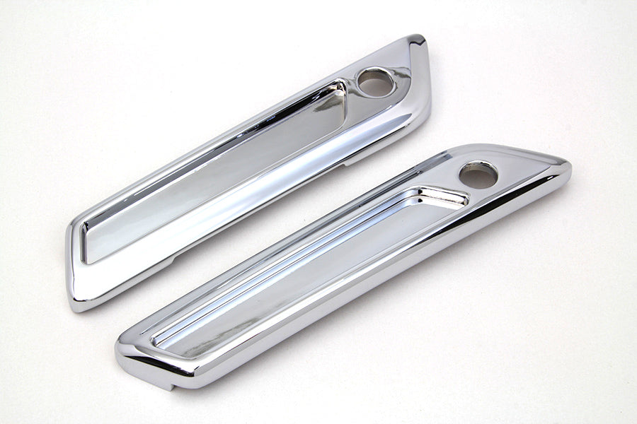 VTwin Wyatt Gatling Smooth Saddlebag Latch Hinge Covers 2014-2023 Harley Touring