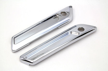 VTwin Wyatt Gatling Smooth Saddlebag Latch Hinge Covers 2014-2023 Harley Touring