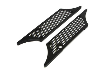VTwin Perforated Winged Saddlebag Hinge Covers 1993-2013 Harley Touring FLT