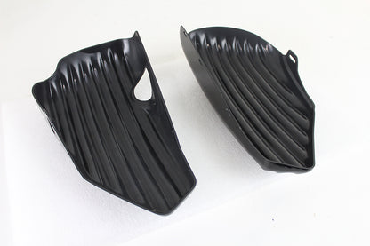 VTwin Finned Gloss Black Oil Tank & Battery Side Cover Set 2004-2014 Sportster