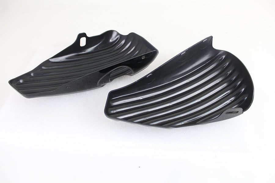 VTwin Finned Gloss Black Oil Tank & Battery Side Cover Set 2004-2014 Sportster