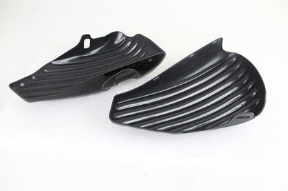VTwin Finned Gloss Black Oil Tank & Battery Side Cover Set 2004-2014 Sportster