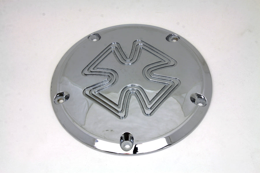 VTwin Iron Cross 5 Hole Motorcycle Derby Cover 1999-2018 Harley Touring Softtail