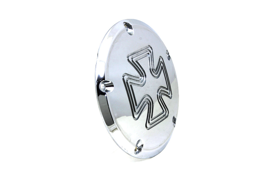 VTwin Iron Cross 5 Hole Motorcycle Derby Cover 1999-2018 Harley Touring Softtail