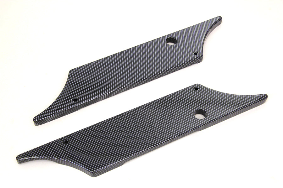VTwin Black Carbon Fiber Saddlebag Hinge Covers 1993-2013 Harley Touring FLT