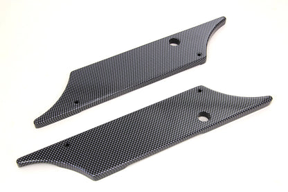 VTwin Black Carbon Fiber Saddlebag Hinge Covers 1993-2013 Harley Touring FLT