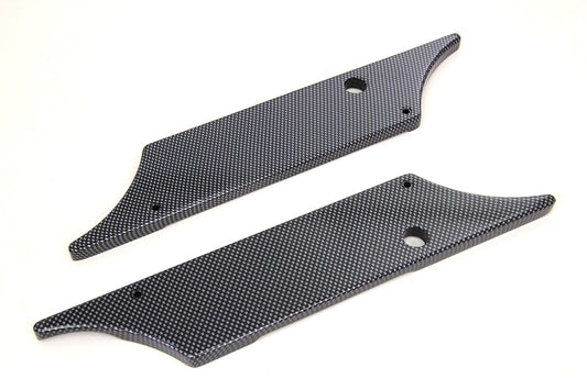 VTwin Black Carbon Fiber Saddlebag Hinge Covers 1993-2013 Harley Touring FLT