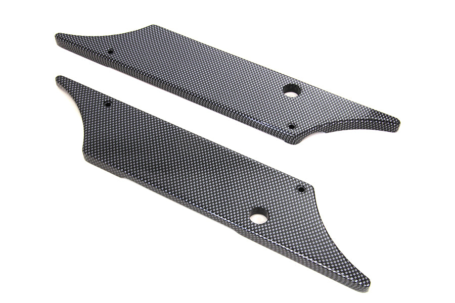 VTwin Black Carbon Fiber Saddlebag Hinge Covers 1993-2013 Harley Touring FLT